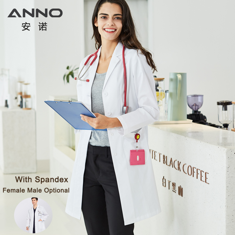 Medical Lab Coats - Anno Lange Mouw Lab Uniformen Met