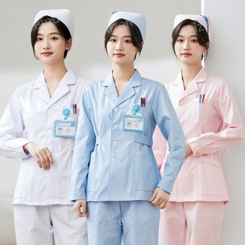 Medical Lab Coats - Nieuwe witte lange mouwen verpleegstersuniform labjas
