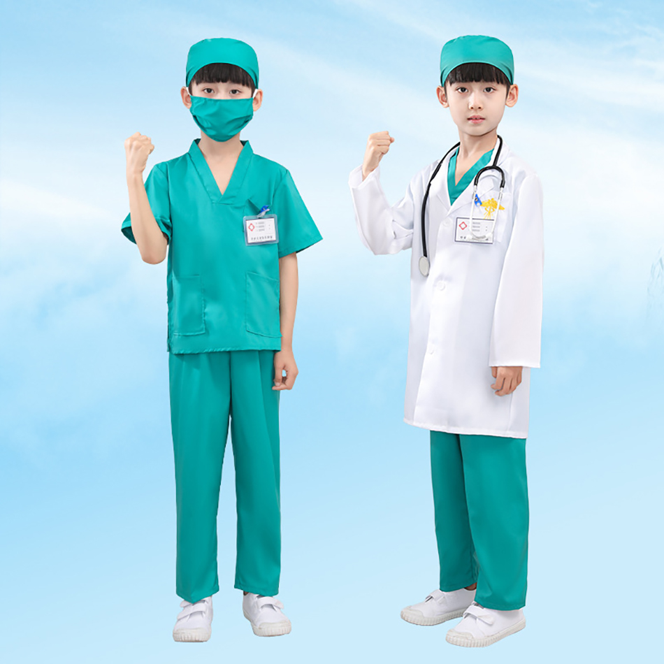 7-delig kind wit medisch unifo - Medical Lab Coats recensie en prijs