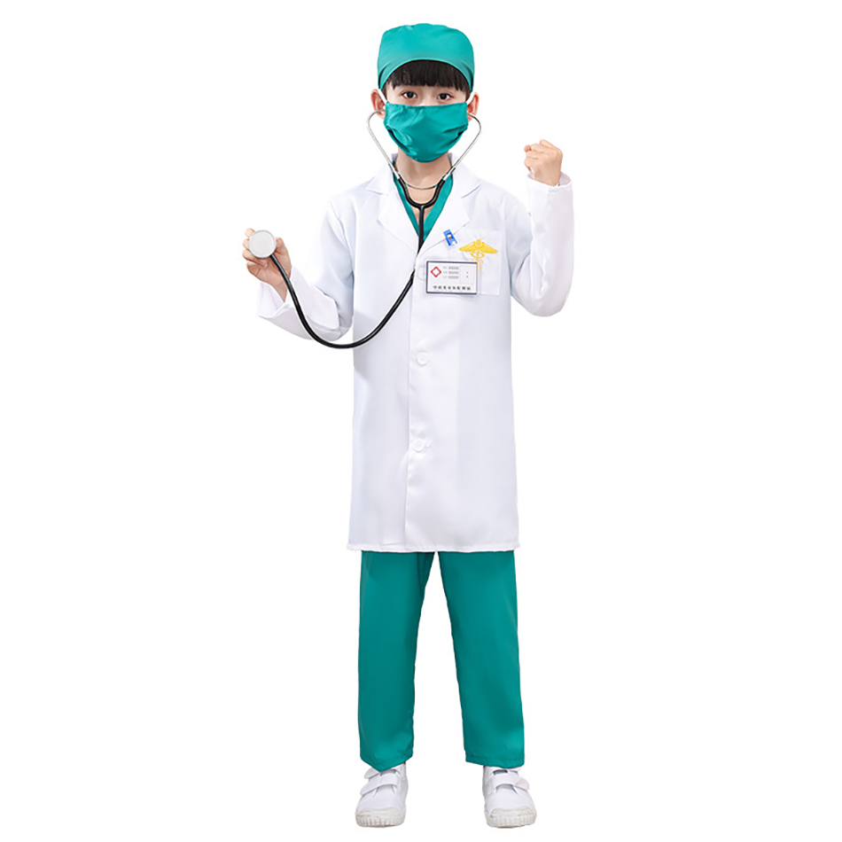 7-delig kind wit medisch unifo - Medical Lab Coats recensie en prijs