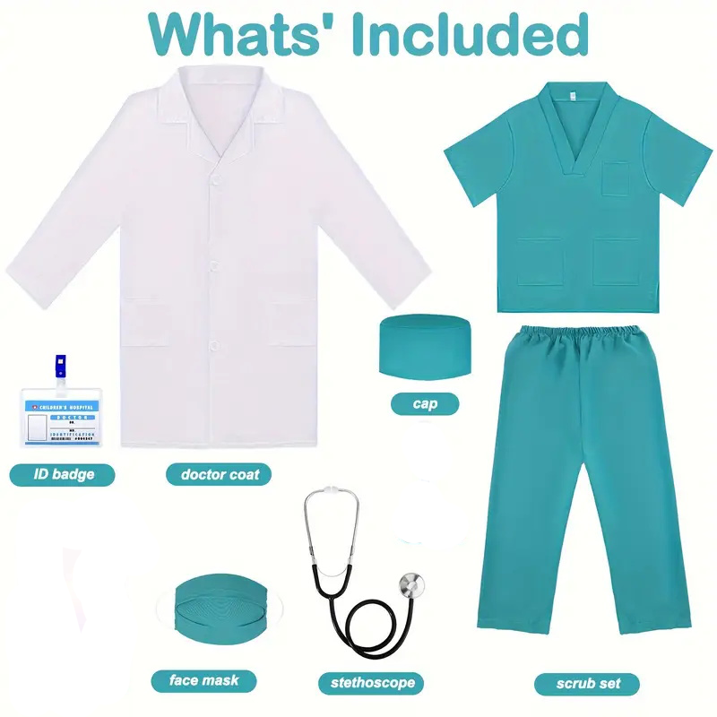 7 STKS Kids Arts Verpleegkundi - Medical Lab Coats recensie en prijs